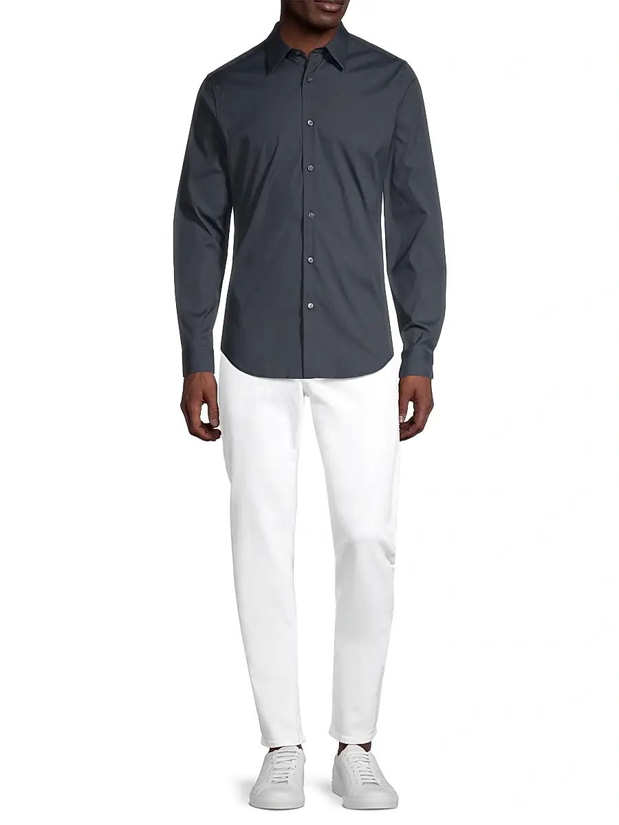 Theory Men's Sylvain Good Cotton Shirt | Thumbnail 2 Theory Men's Sylvain Good Cotton Shirt | Thumbnail 2