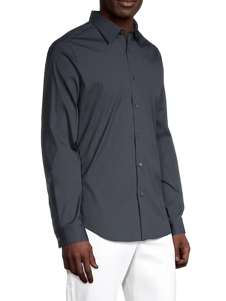 Theory Men's Sylvain Good Cotton Shirt | Thumbnail 4 Theory Men's Sylvain Good Cotton Shirt | Thumbnail 4
