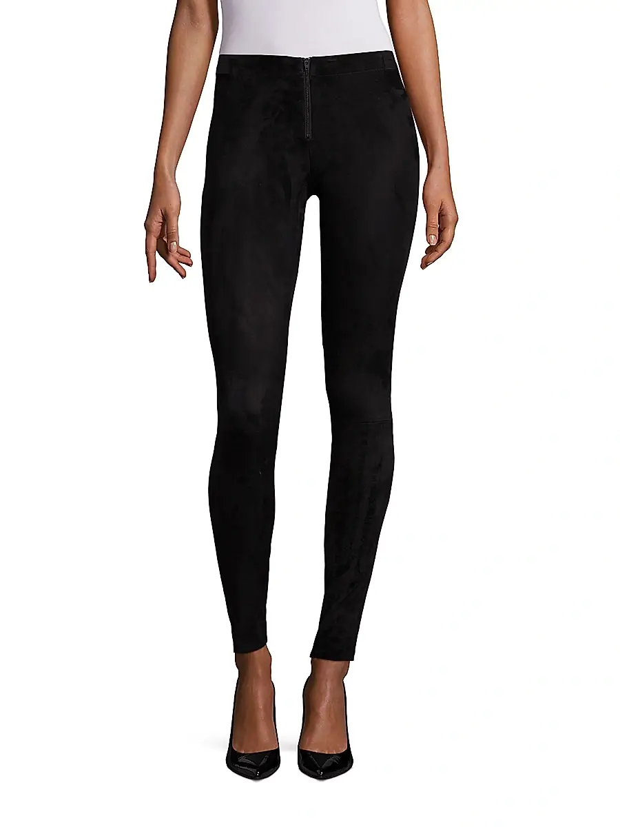 Alice + Olivia Women's Suede Legging Pants | Thumbnail 3 Alice + Olivia Women's Suede Legging Pants | Thumbnail 3
