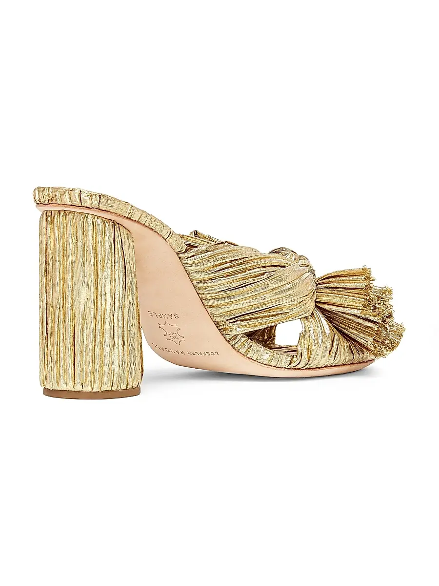 Loeffler Randall Women's Penny Knotted Metallic Mules | Thumbnail 2 Loeffler Randall Women's Penny Knotted Metallic Mules | Thumbnail 2