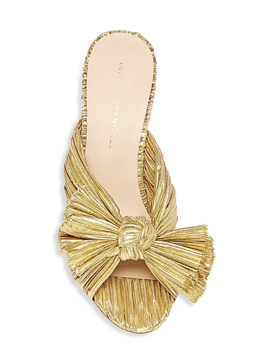 Loeffler Randall Women's Penny Knotted Metallic Mules | Thumbnail 4 Loeffler Randall Women's Penny Knotted Metallic Mules | Thumbnail 4