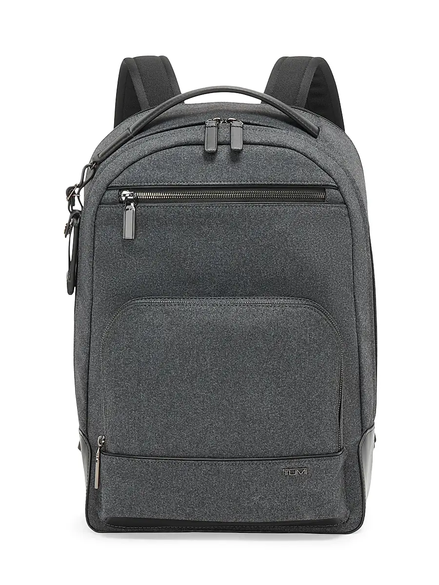 TUMI Men's Harrison Warren Nylon & Leather Backpack - Dark Charcoal | Image 1 TUMI Men's Harrison Warren Nylon & Leather Backpack - Dark Charcoal | Image 1