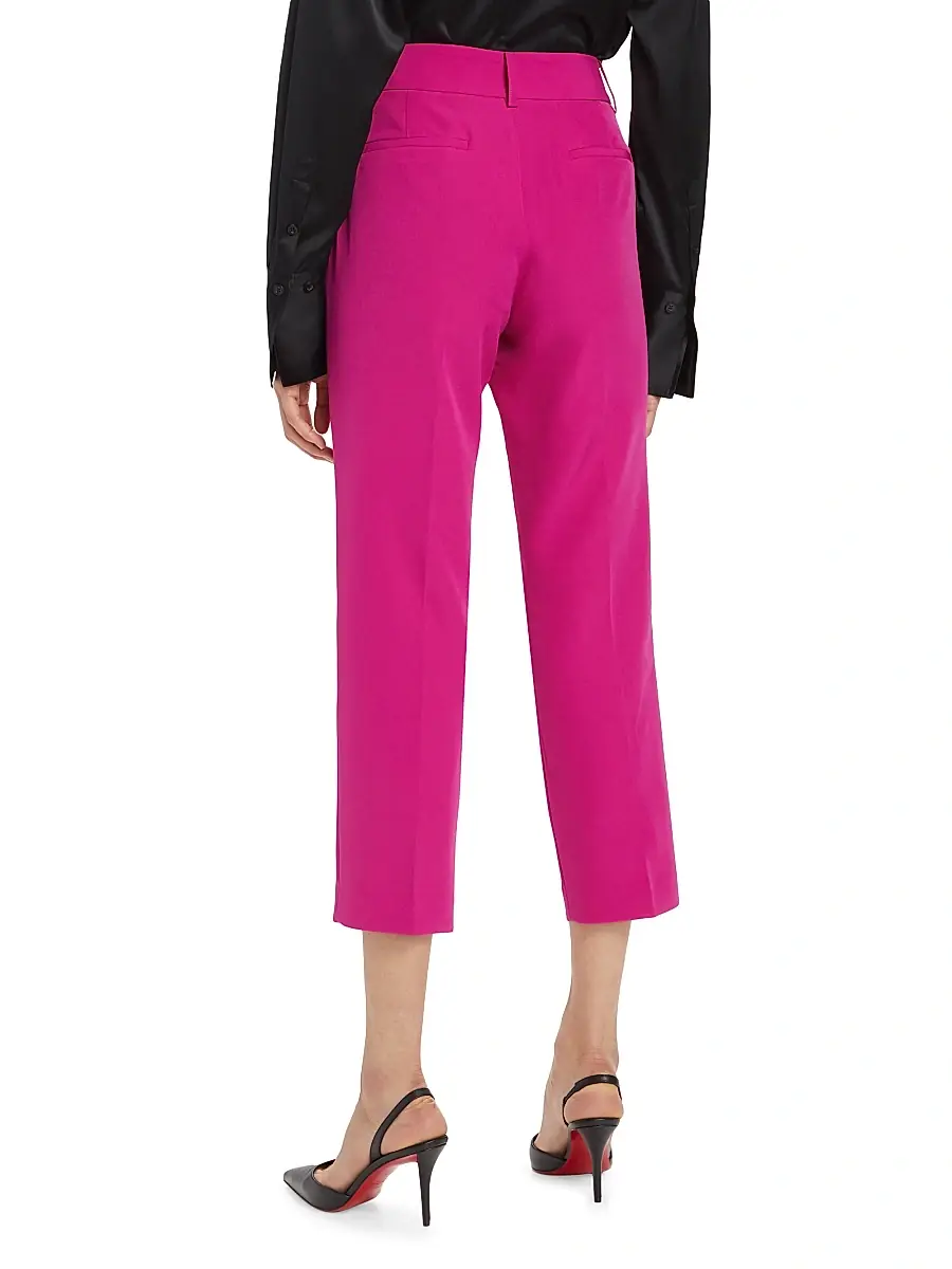 Milly Women's Nicola Cady Crop Straight-Leg Pants - Pink | Thumbnail 5 Milly Women's Nicola Cady Crop Straight-Leg Pants - Pink | Thumbnail 5