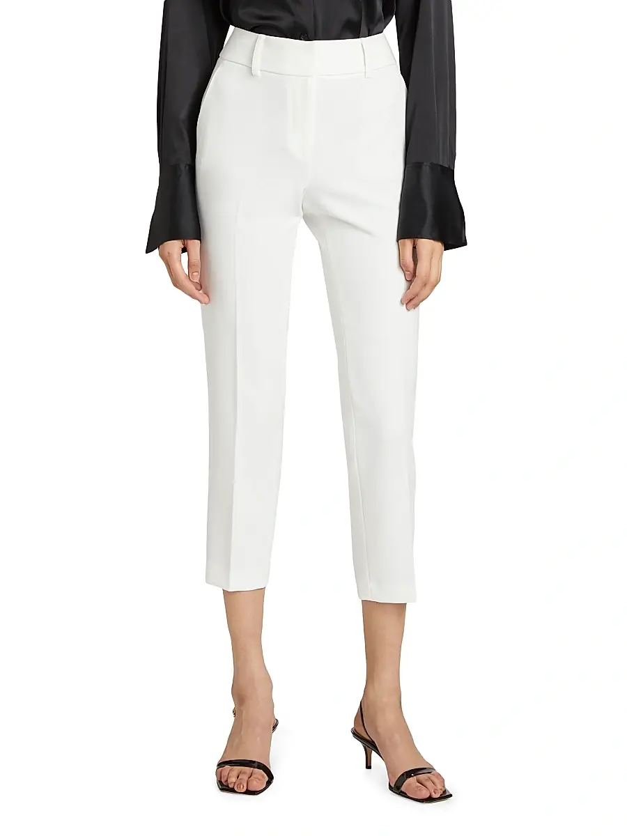 Milly Women's Nicola Crop Cady Pants | Thumbnail 3 Milly Women's Nicola Crop Cady Pants | Thumbnail 3