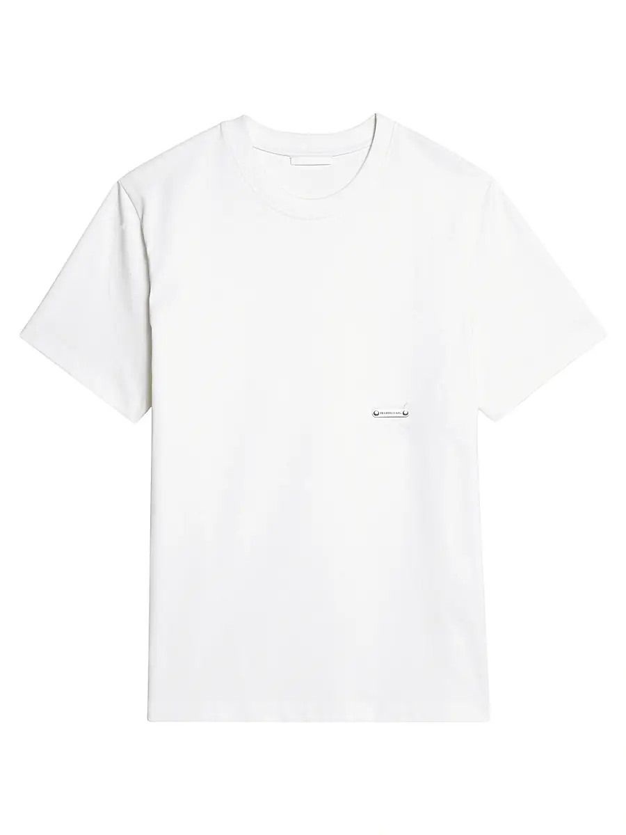 Helmut Lang Men's Metal Logo Cotton T-Shirt - White | Image 1 Helmut Lang Men's Metal Logo Cotton T-Shirt - White | Image 1
