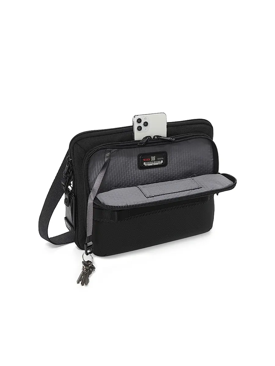 TUMI Men's Alpha Bravo Service Crossbody - Black | Thumbnail 3 TUMI Men's Alpha Bravo Service Crossbody - Black | Thumbnail 3