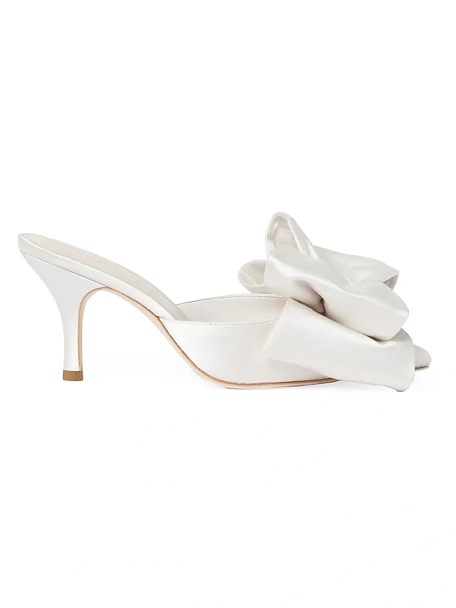Loeffler Randall Women's Margot 80MM Bow-Detailed Satin Mules