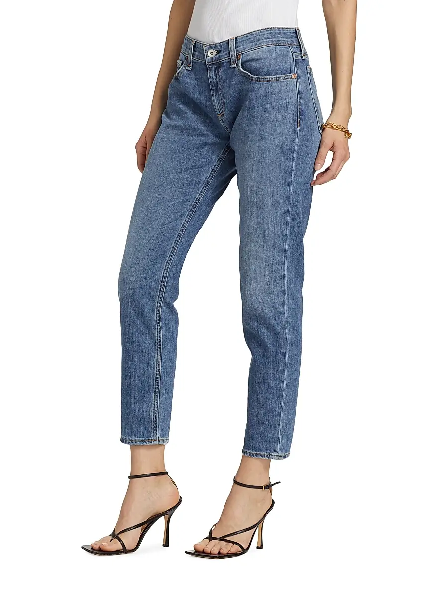 rag & bone Women's Dre Low-Rise Slim Boyfriend Jeans | Thumbnail 4