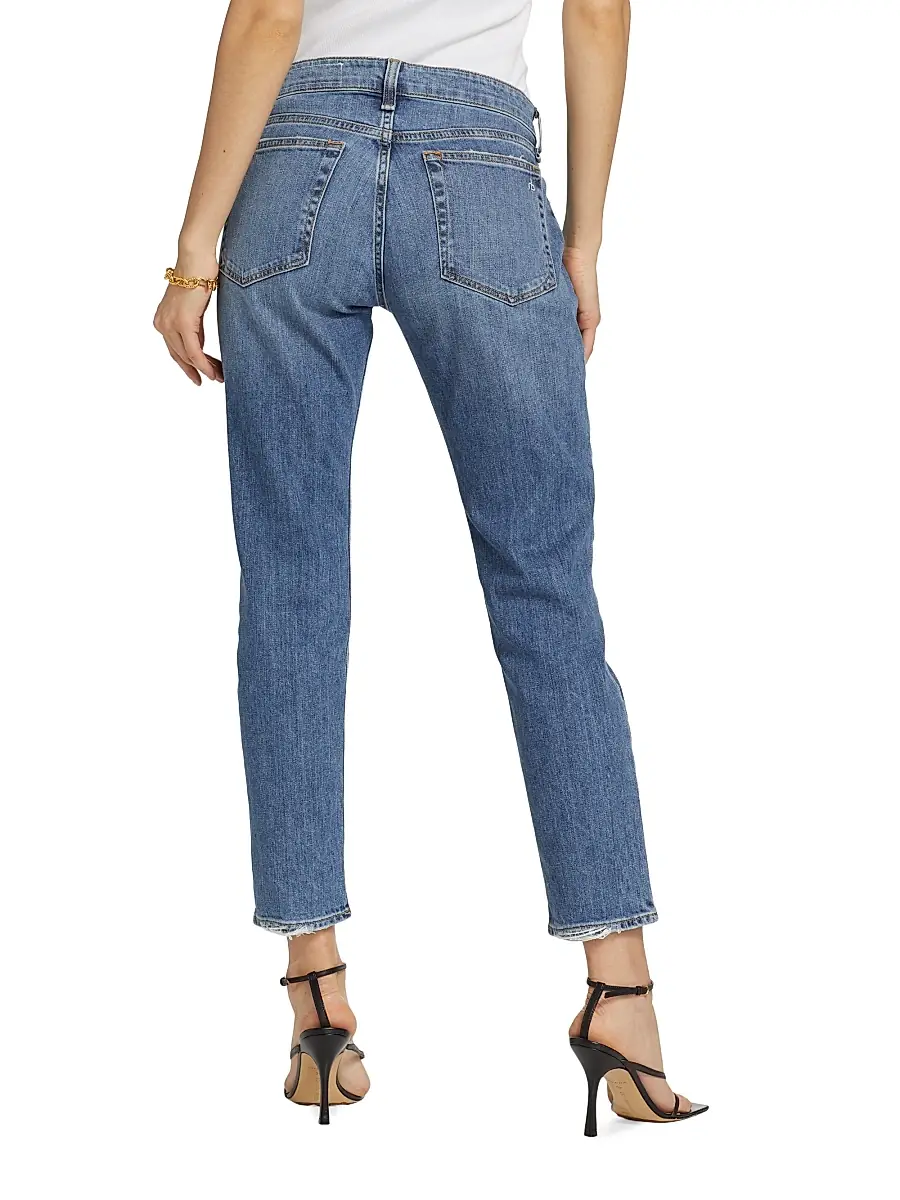 rag & bone Women's Dre Low-Rise Slim Boyfriend Jeans | Thumbnail 5