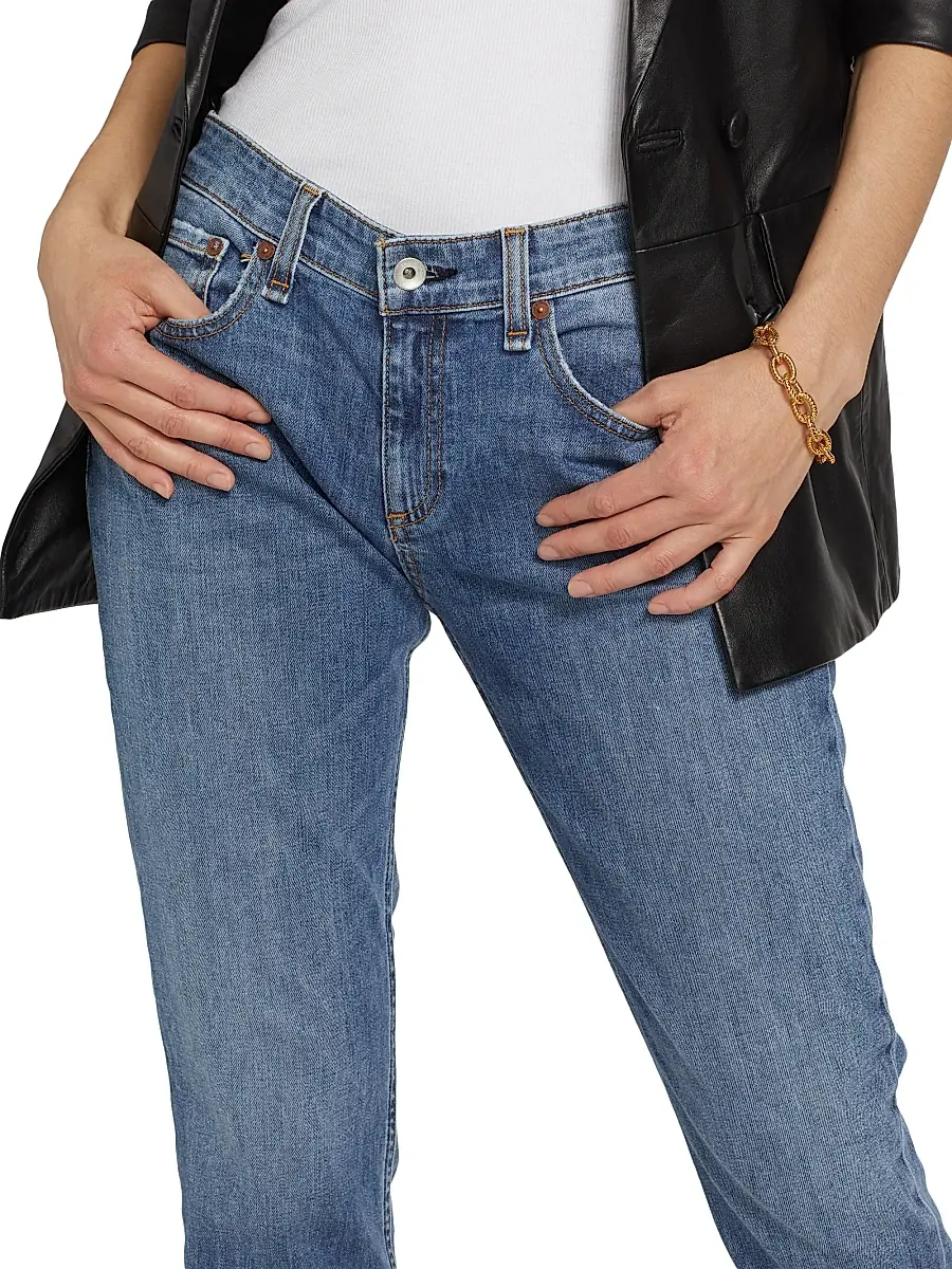 rag & bone Women's Dre Low-Rise Slim Boyfriend Jeans | Thumbnail 6