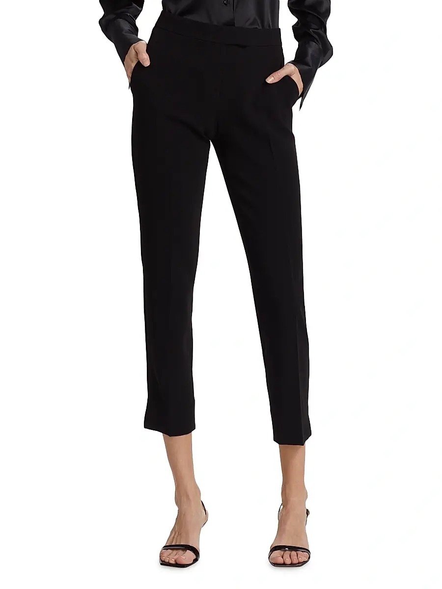 Theory Women's Ibbey Crepe Tapered Trousers | Thumbnail 3 Theory Women's Ibbey Crepe Tapered Trousers | Thumbnail 3