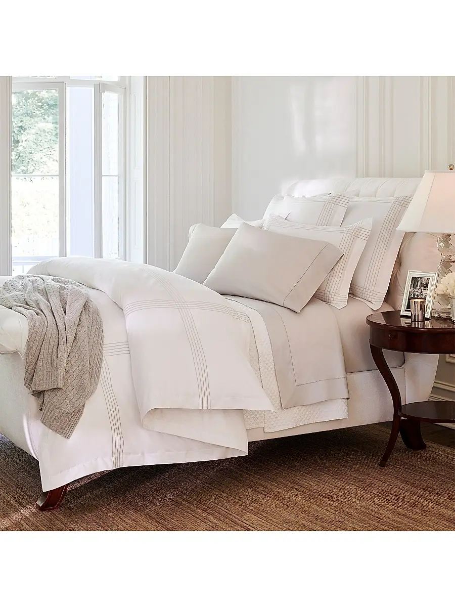 Ralph Lauren Organic Sateen Handkerchief Duvet Cover & Sham Collection - Silver | Thumbnail 9 Ralph Lauren Organic Sateen Handkerchief Duvet Cover & Sham Collection - Silver | Thumbnail 9