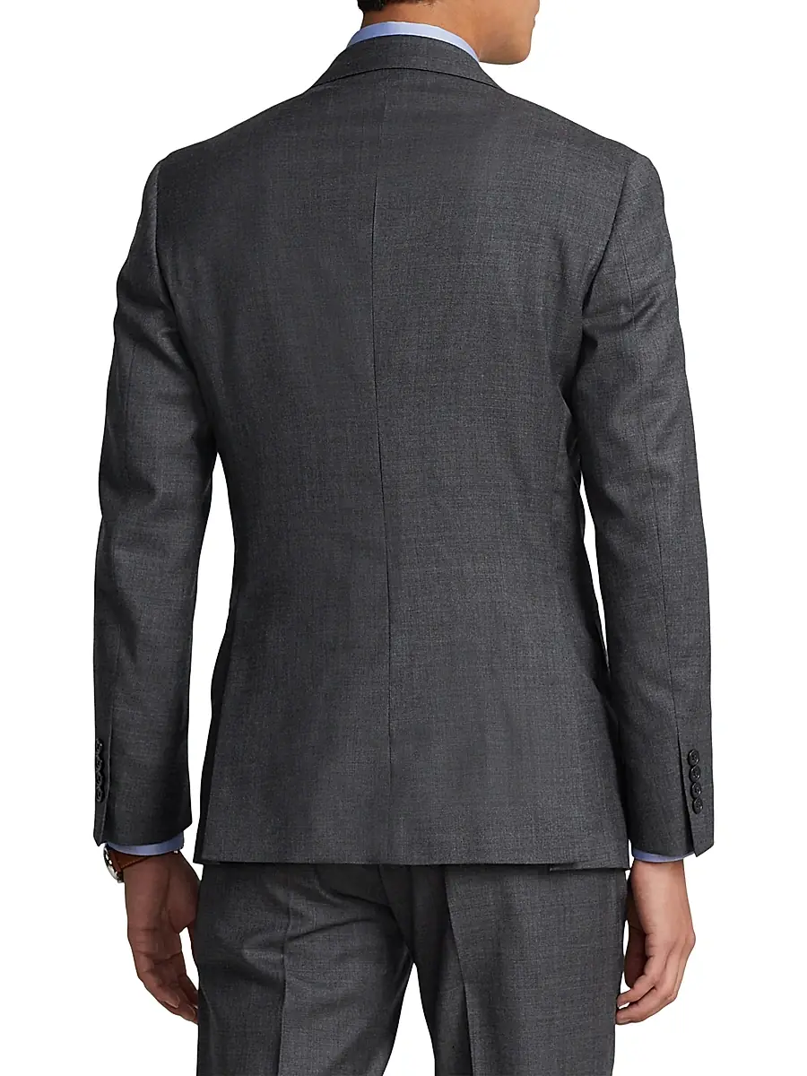Polo Ralph Lauren Men's Sharkskin Wool Single-Breasted Suit | Thumbnail 4 Polo Ralph Lauren Men's Sharkskin Wool Single-Breasted Suit | Thumbnail 4