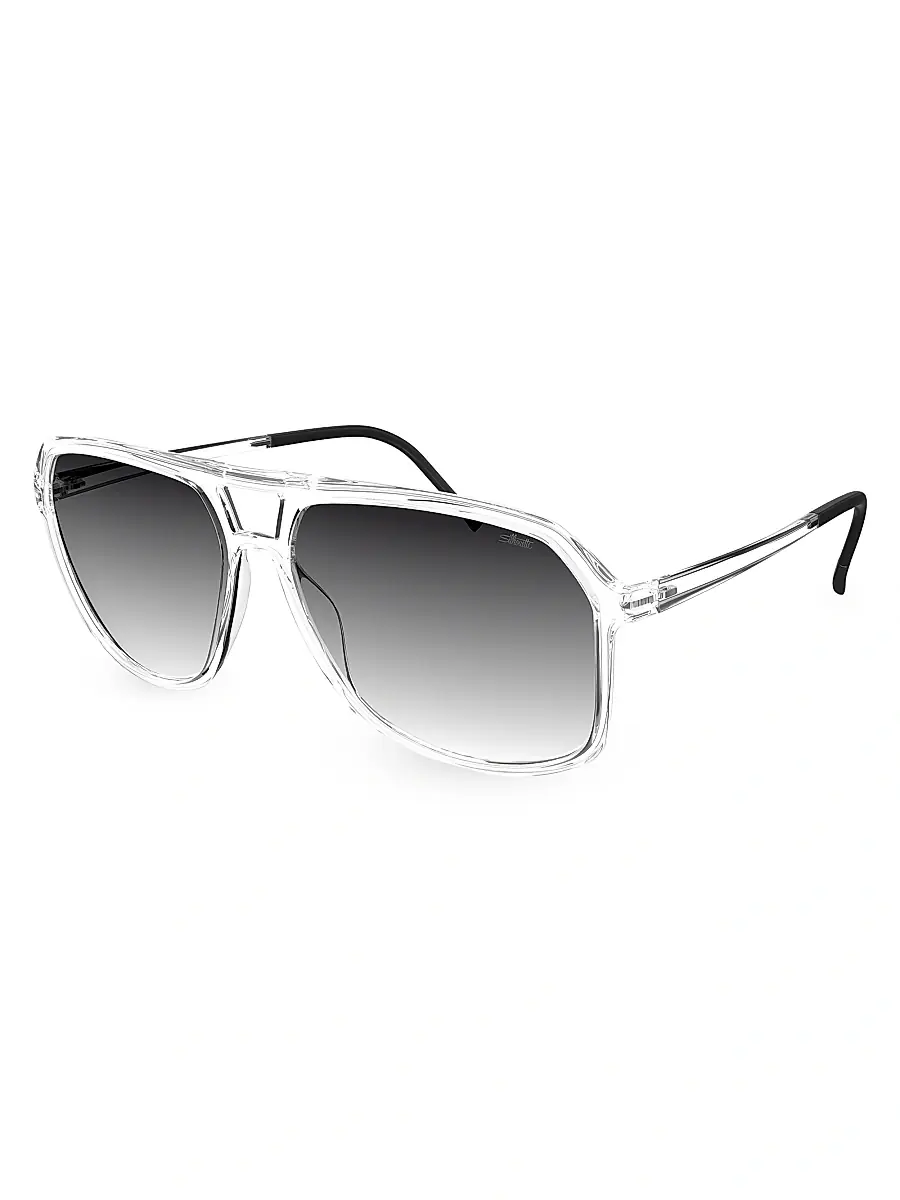 Men's Eos Midtown 60MM Aviator Sunglasses - Grey Men's Eos Midtown 60MM Aviator Sunglasses - Grey