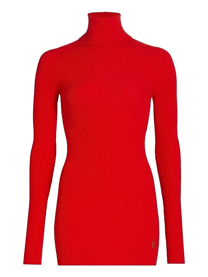 Women's Fox Ribbed Turtleneck Top