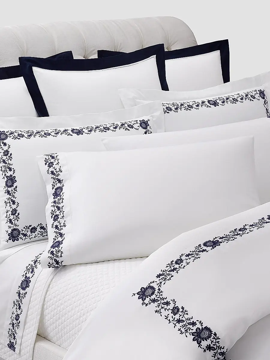 Ralph Lauren Eloise Embroidery Cotton Duvet & Sham Collection - Polo Navy | Thumbnail 9 Ralph Lauren Eloise Embroidery Cotton Duvet & Sham Collection - Polo Navy | Thumbnail 9