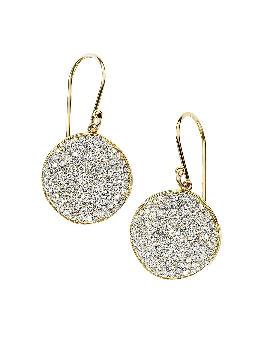 Ippolita Women's Stardust Medium Flower 18K Green Gold & Diamond Drop Earrings