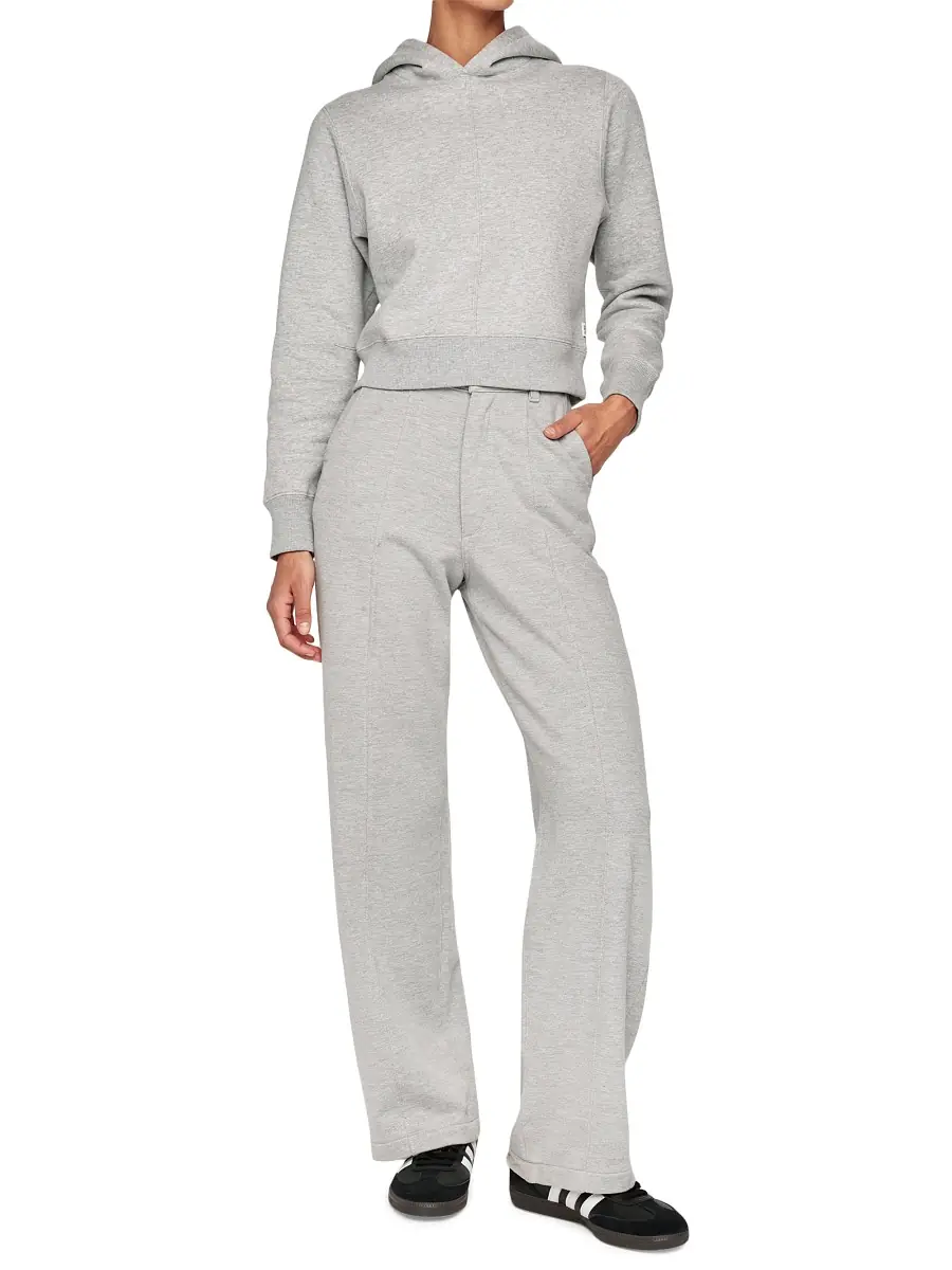 DL1961 Premium Denim Women's Hepburn Wide Leg High Rise Pants - Heather Grey | Image 1 DL1961 Premium Denim Women's Hepburn Wide Leg High Rise Pants - Heather Grey | Image 1