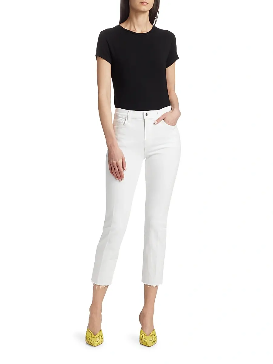 L'Agence Women's Sada High-Rise Crop Slim Straight Jeans | Thumbnail 2 L'Agence Women's Sada High-Rise Crop Slim Straight Jeans | Thumbnail 2