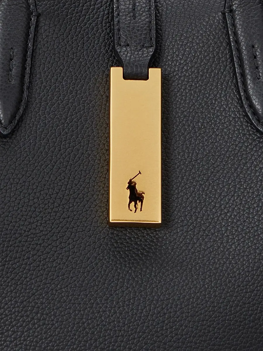 Polo Ralph Lauren Women's Small Polo ID Leather Crossbody Top Handle Bag | Thumbnail 5 Polo Ralph Lauren Women's Small Polo ID Leather Crossbody Top Handle Bag | Thumbnail 5