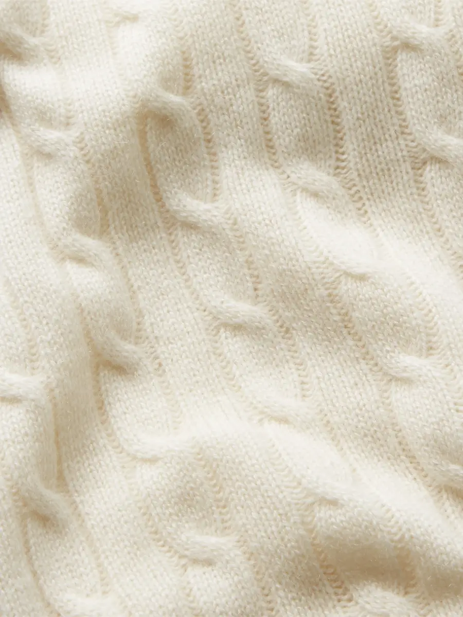 Ralph Lauren Cabled Cashmere Throw Blanket | Thumbnail 2