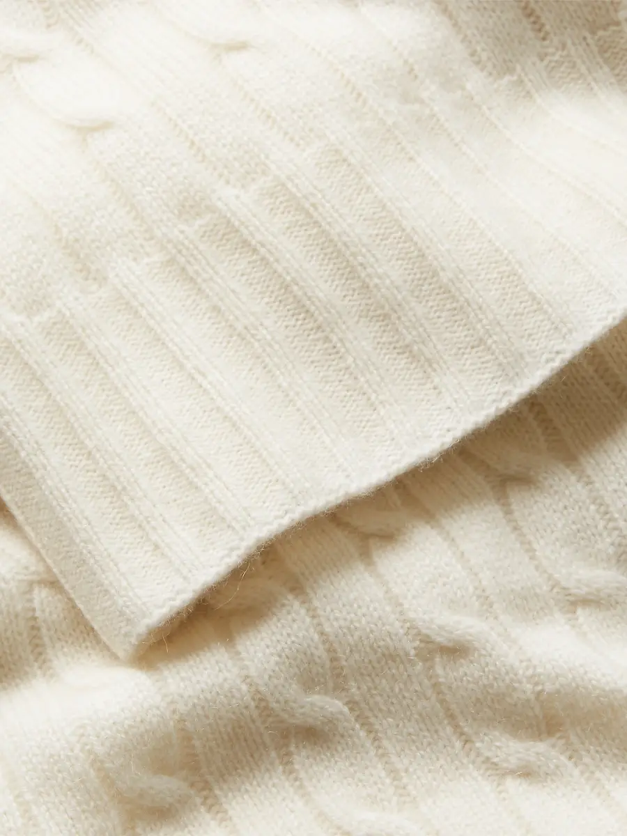 Ralph Lauren Cabled Cashmere Throw Blanket | Thumbnail 3