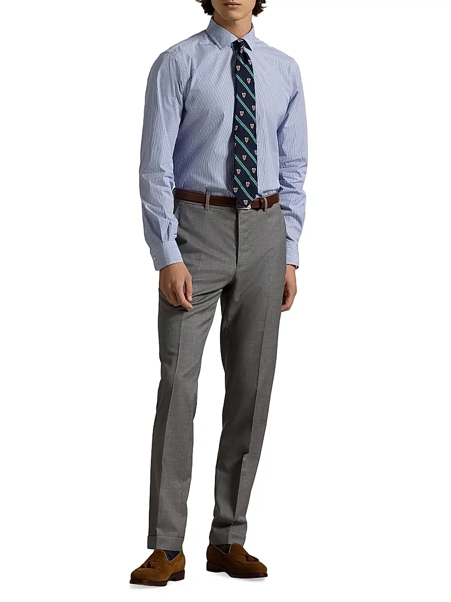 Polo Ralph Lauren Men's Wool Twill Slim-Fit Trousers | Thumbnail 2 Polo Ralph Lauren Men's Wool Twill Slim-Fit Trousers | Thumbnail 2