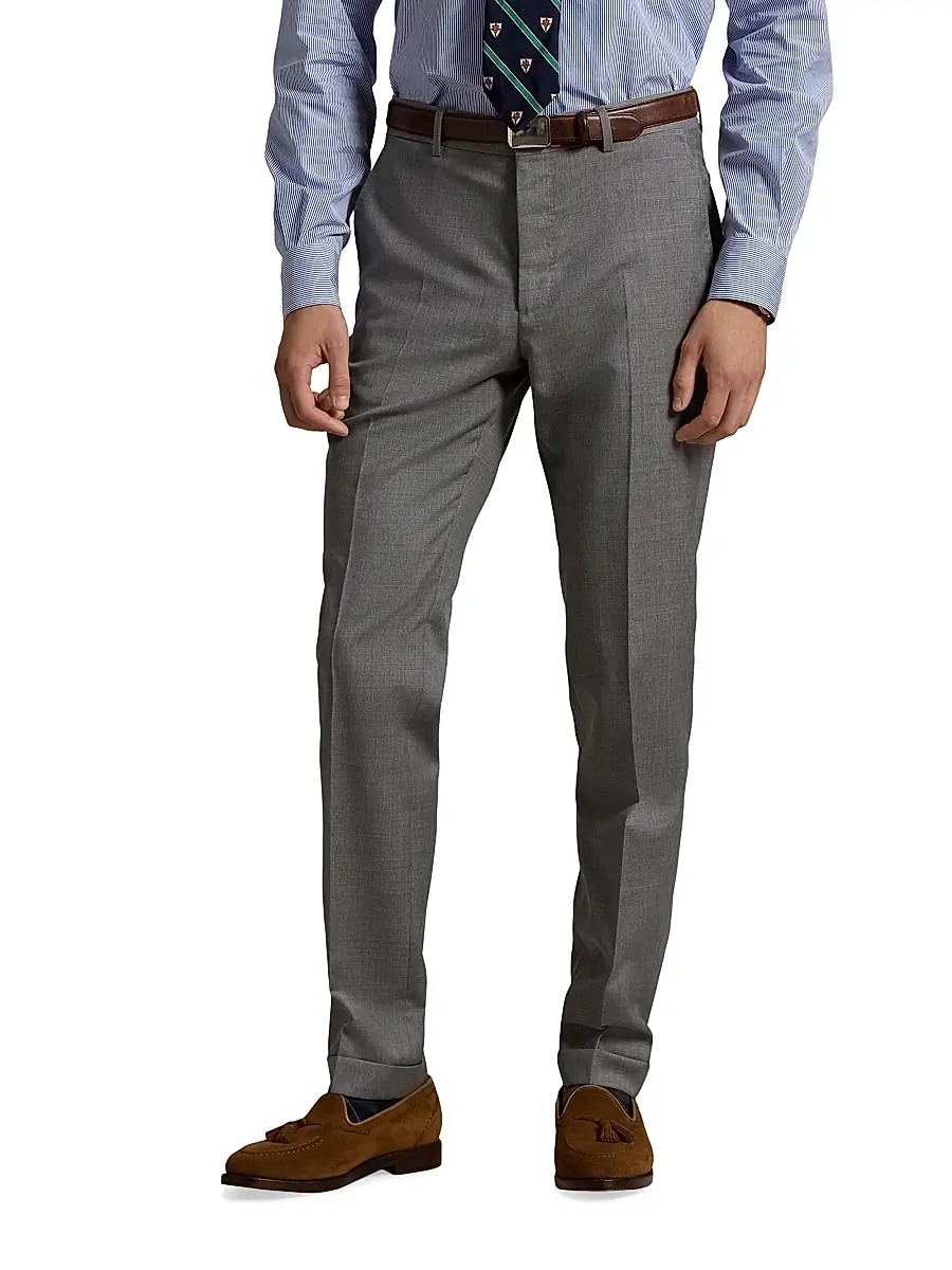 Polo Ralph Lauren Men's Wool Twill Slim-Fit Trousers | Thumbnail 3 Polo Ralph Lauren Men's Wool Twill Slim-Fit Trousers | Thumbnail 3