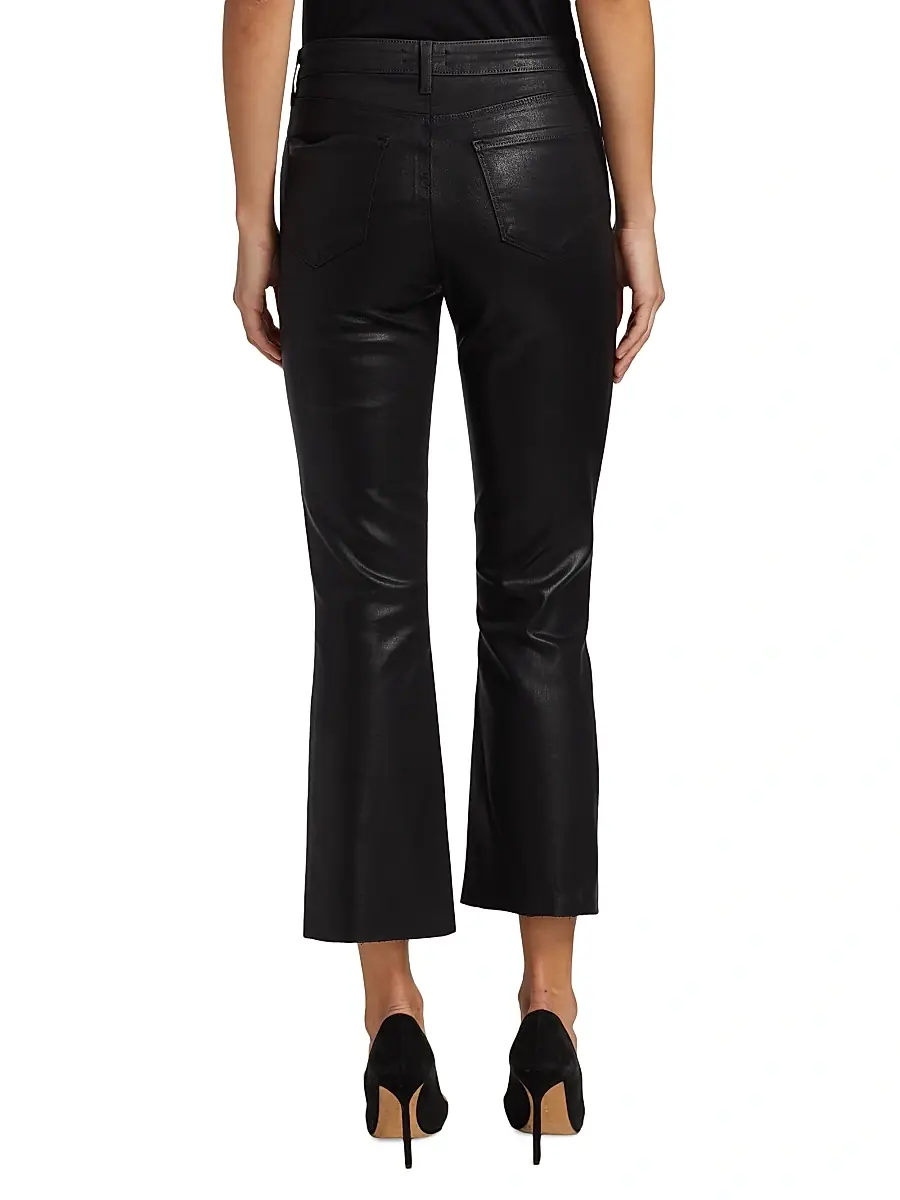L'Agence Women's Kendra Coated High-Rise Crop Flare Pants | Thumbnail 5 L'Agence Women's Kendra Coated High-Rise Crop Flare Pants | Thumbnail 5