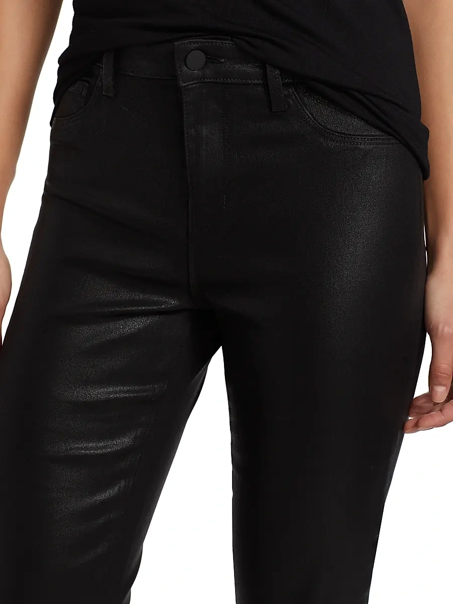 L'Agence Women's Kendra Coated High-Rise Crop Flare Pants | Thumbnail 6 L'Agence Women's Kendra Coated High-Rise Crop Flare Pants | Thumbnail 6