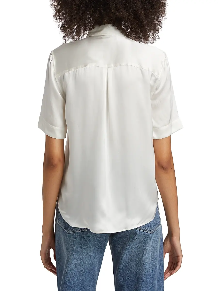 L'Agence Women's Ellah Satin Silk Shirt | Thumbnail 5 L'Agence Women's Ellah Satin Silk Shirt | Thumbnail 5