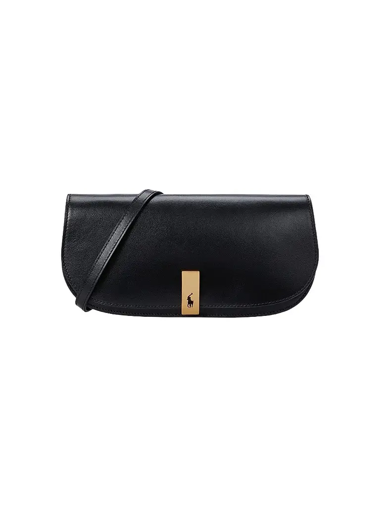 Polo Ralph Lauren Women's Polo ID Convertible Leather Clutch - Black | Image 1 Polo Ralph Lauren Women's Polo ID Convertible Leather Clutch - Black | Image 1
