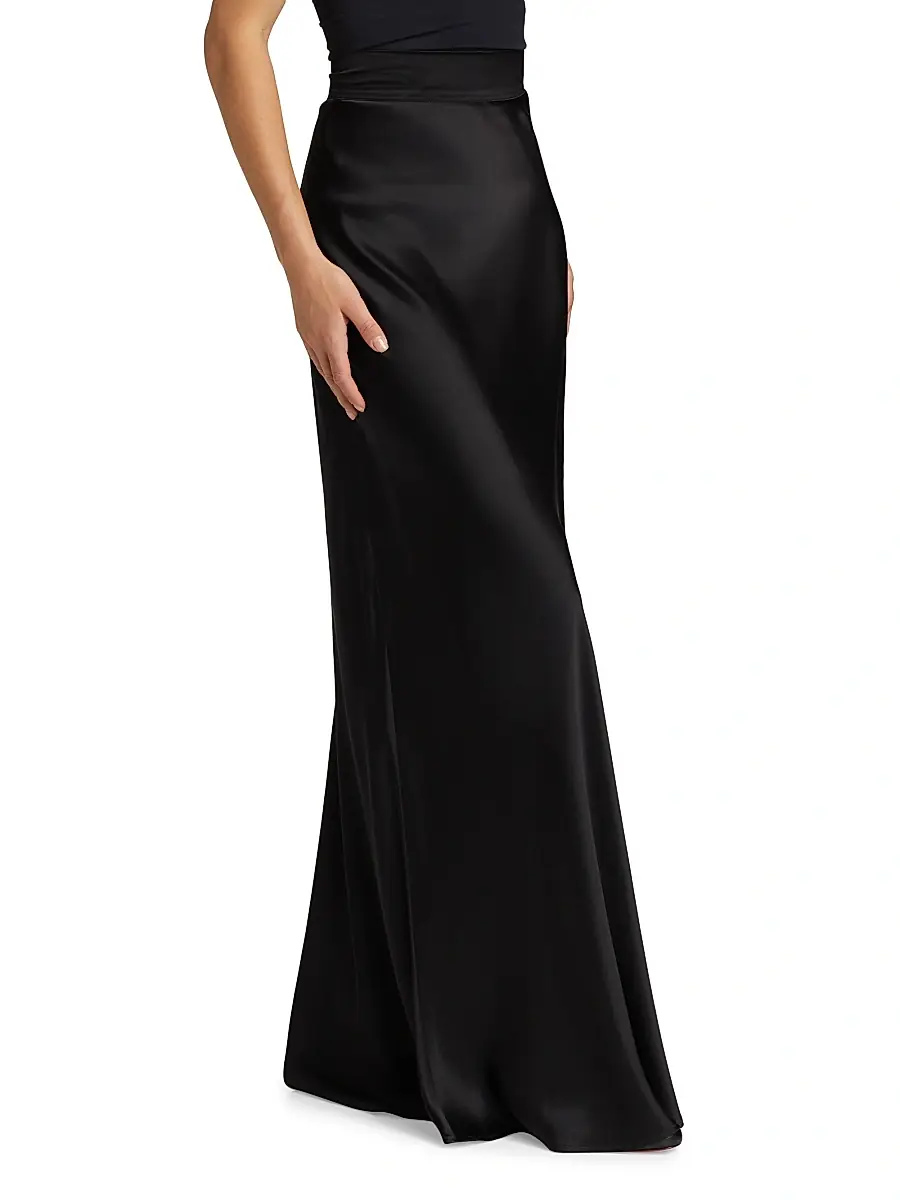 L'Agence Women's Ryker Silk Bias-Cut Skirt | Thumbnail 4 L'Agence Women's Ryker Silk Bias-Cut Skirt | Thumbnail 4