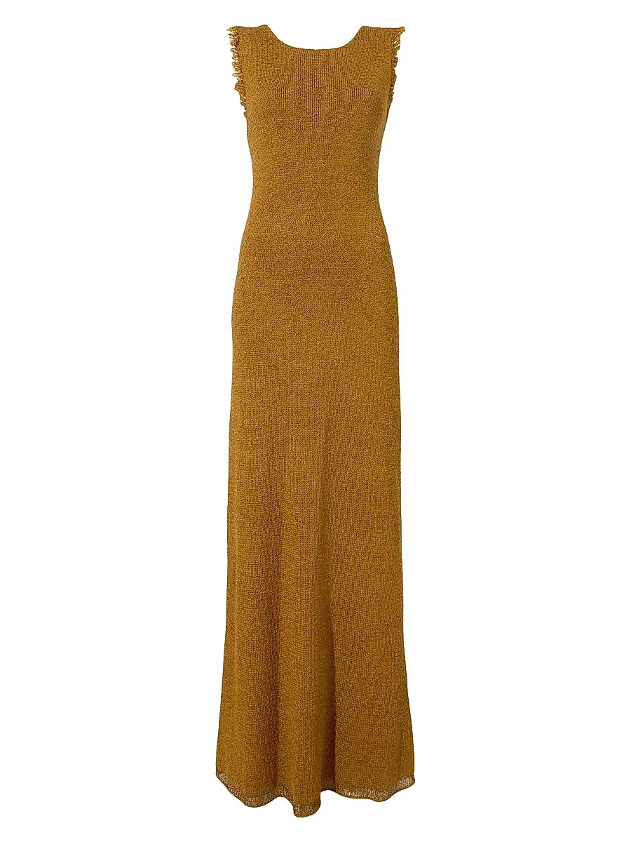 Proenza Schouler Women's Silvia Silk Bouclé Maxi Dress - Cider | Thumbnail 1 Proenza Schouler Women's Silvia Silk Bouclé Maxi Dress - Cider | Thumbnail 1