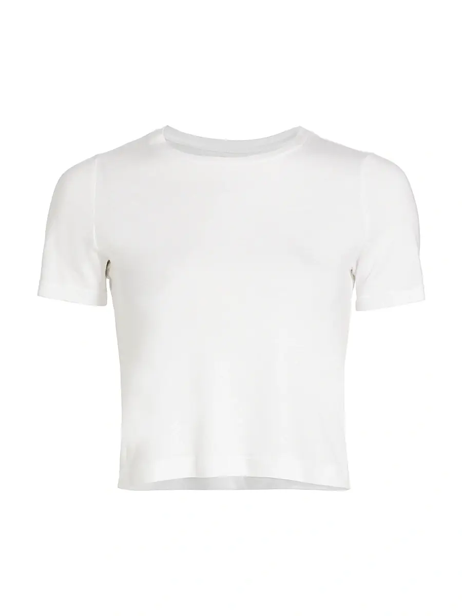 L'Agence Women's Donna Cotton Crop T-Shirt