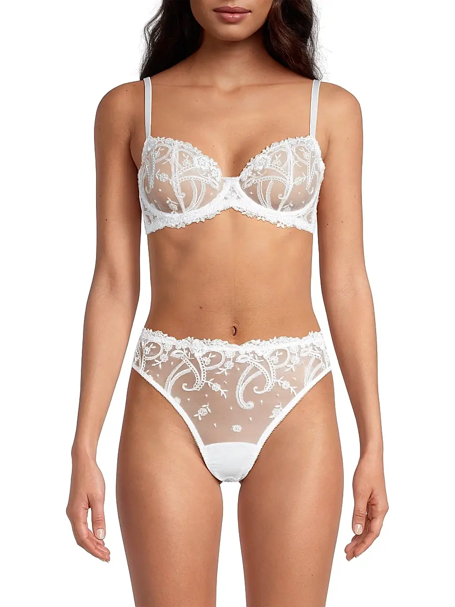 Cosabella Women's Sanika Sheer Underwire Balconette Bra - White | Thumbnail 3 Cosabella Women's Sanika Sheer Underwire Balconette Bra - White | Thumbnail 3