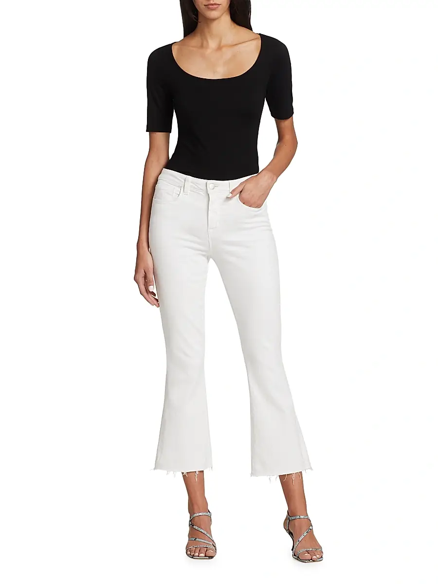 L'Agence Women's Kendra Cropped Flare Jeans | Thumbnail 2 L'Agence Women's Kendra Cropped Flare Jeans | Thumbnail 2