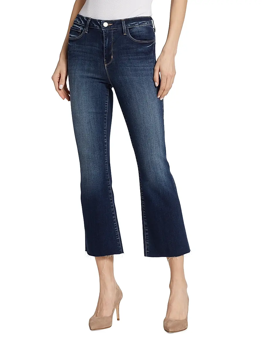 L'Agence Women's Kendra High-Rise Crop Flare Jeans | Thumbnail 3 L'Agence Women's Kendra High-Rise Crop Flare Jeans | Thumbnail 3