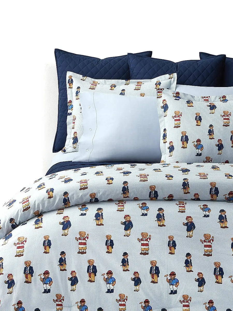 Ralph Lauren Teddy Bear Stripe 4-Piece Sheeting Set | Thumbnail 2 Ralph Lauren Teddy Bear Stripe 4-Piece Sheeting Set | Thumbnail 2