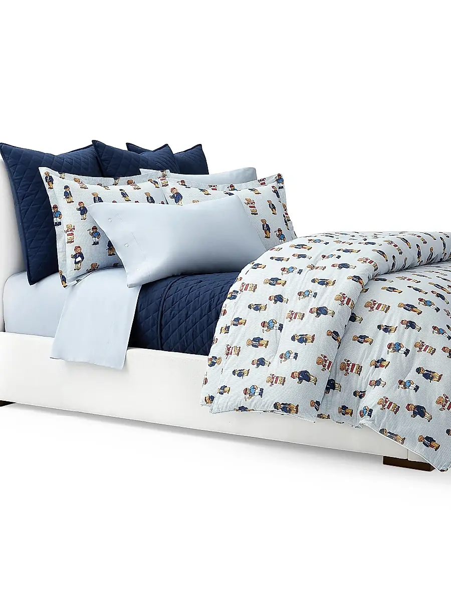 Ralph Lauren Teddy Bear Stripe 4-Piece Sheeting Set | Thumbnail 6 Ralph Lauren Teddy Bear Stripe 4-Piece Sheeting Set | Thumbnail 6