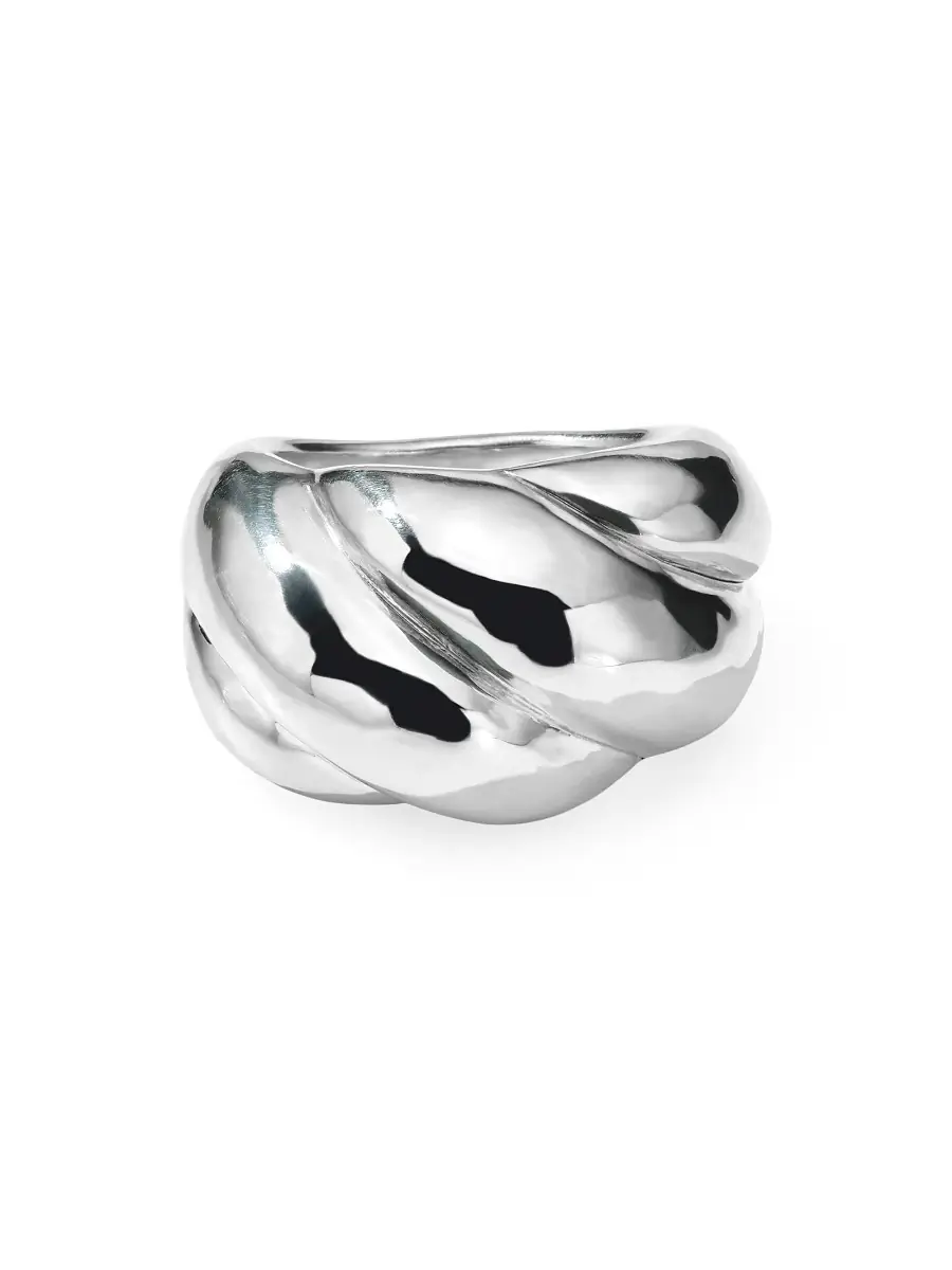 Ippolita Women's Classi Classico Sterling Silver Curved Pastry Ring - Silver | Image 1 Ippolita Women's Classi Classico Sterling Silver Curved Pastry Ring - Silver | Image 1