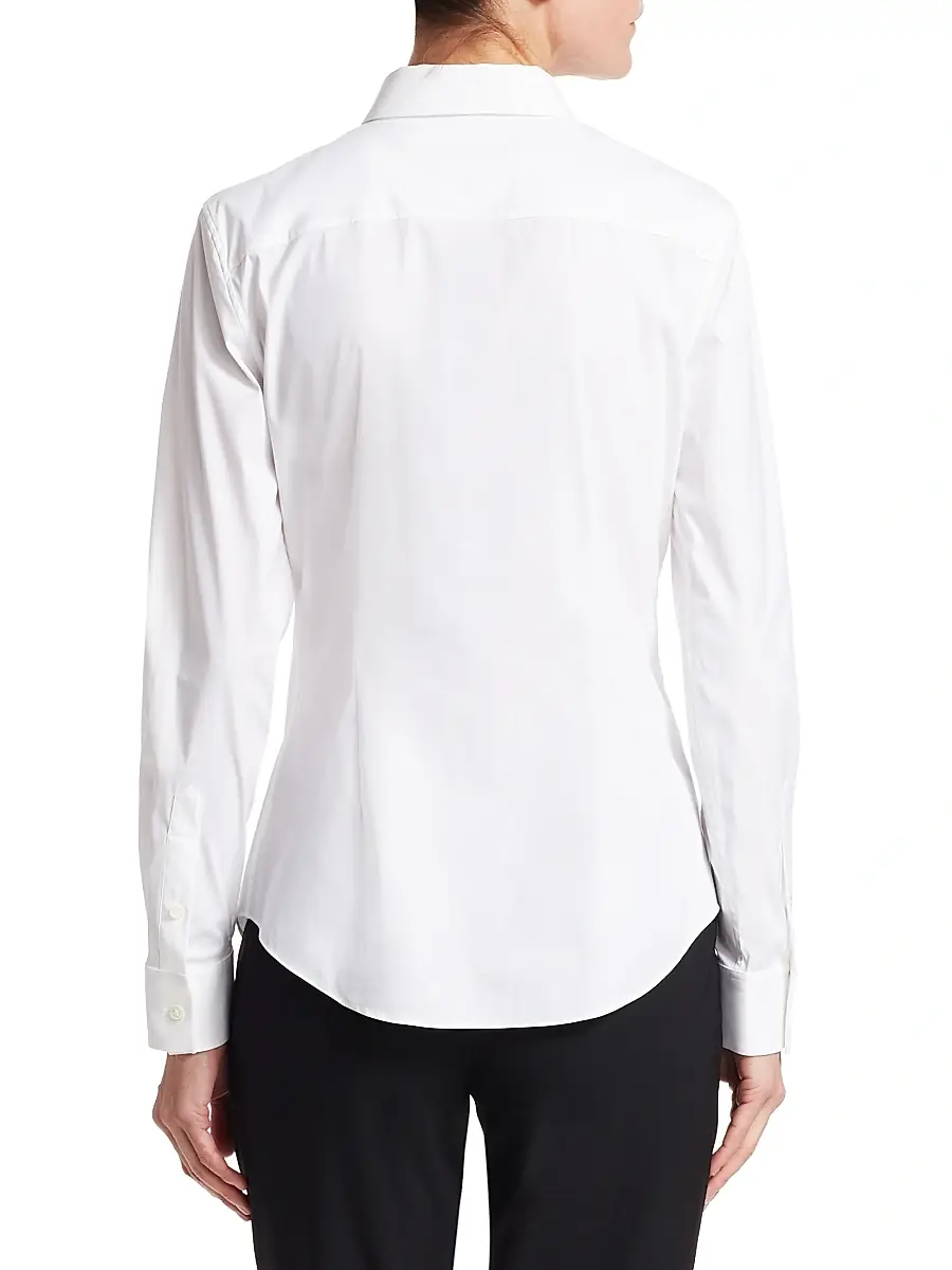 Theory Women's Tenia Luxe Cotton Shirt | Thumbnail 5 Theory Women's Tenia Luxe Cotton Shirt | Thumbnail 5