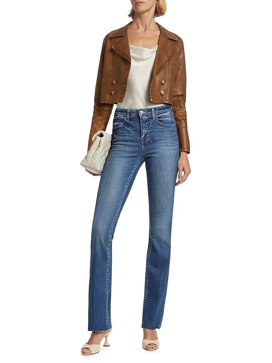L'Agence Women's Ruth High-Rise Straight Jeans | Thumbnail 2 L'Agence Women's Ruth High-Rise Straight Jeans | Thumbnail 2