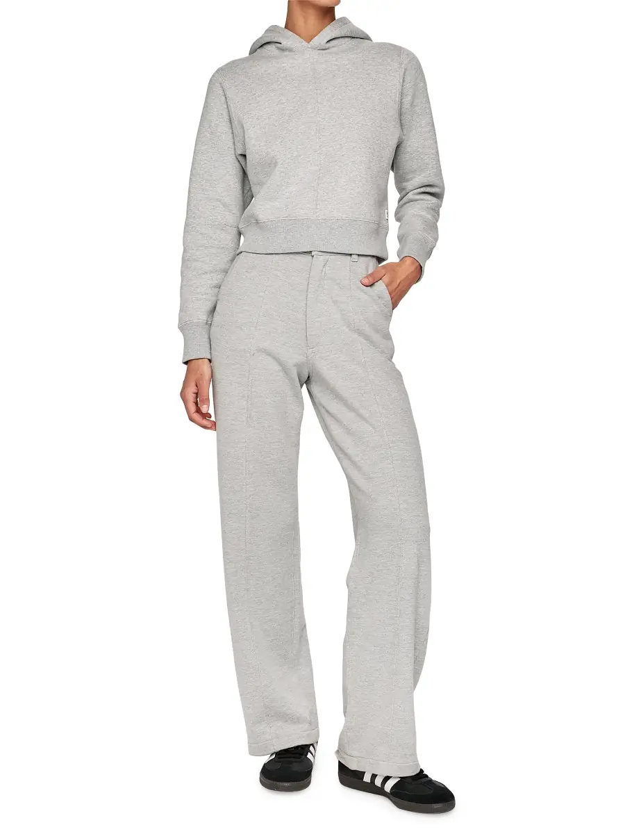 DL1961 Premium Denim Women's Shrunken Hoodie - Grey | Image 1 DL1961 Premium Denim Women's Shrunken Hoodie - Grey | Image 1