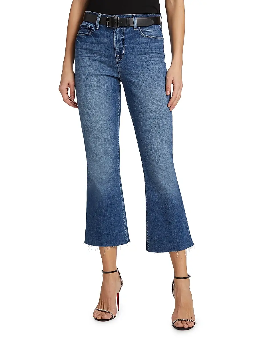 L'Agence Women's Kendra Mid-Rise Stretch Flare Crop Jeans | Thumbnail 3 L'Agence Women's Kendra Mid-Rise Stretch Flare Crop Jeans | Thumbnail 3
