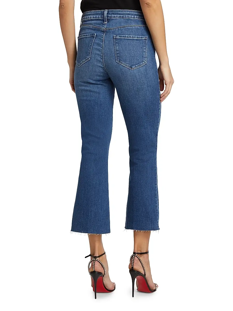 L'Agence Women's Kendra Mid-Rise Stretch Flare Crop Jeans | Thumbnail 5 L'Agence Women's Kendra Mid-Rise Stretch Flare Crop Jeans | Thumbnail 5