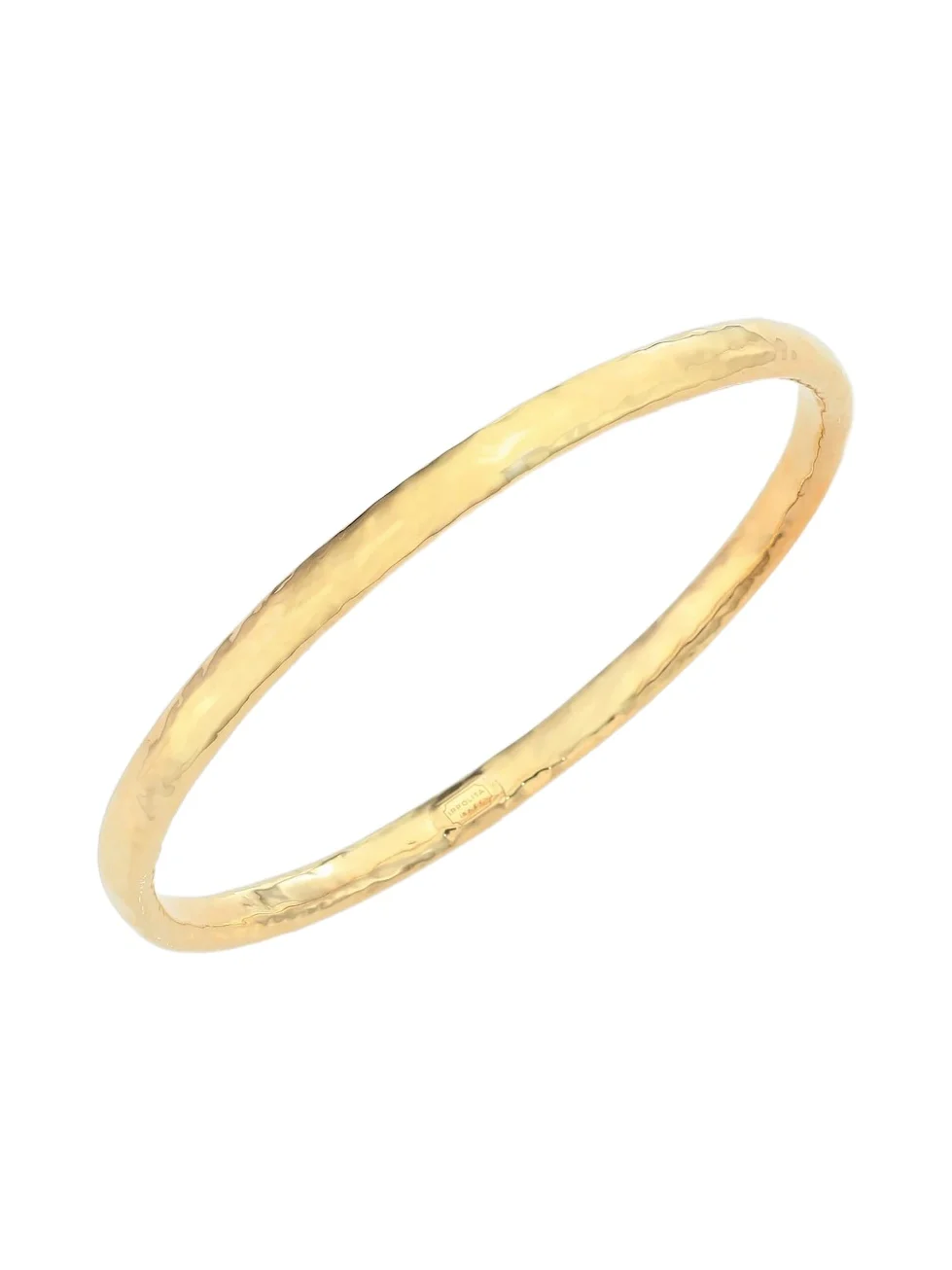 Ippolita Women's Classico Narrow 18K Yellow Gold Flat Hammered Bangle Bracelet
