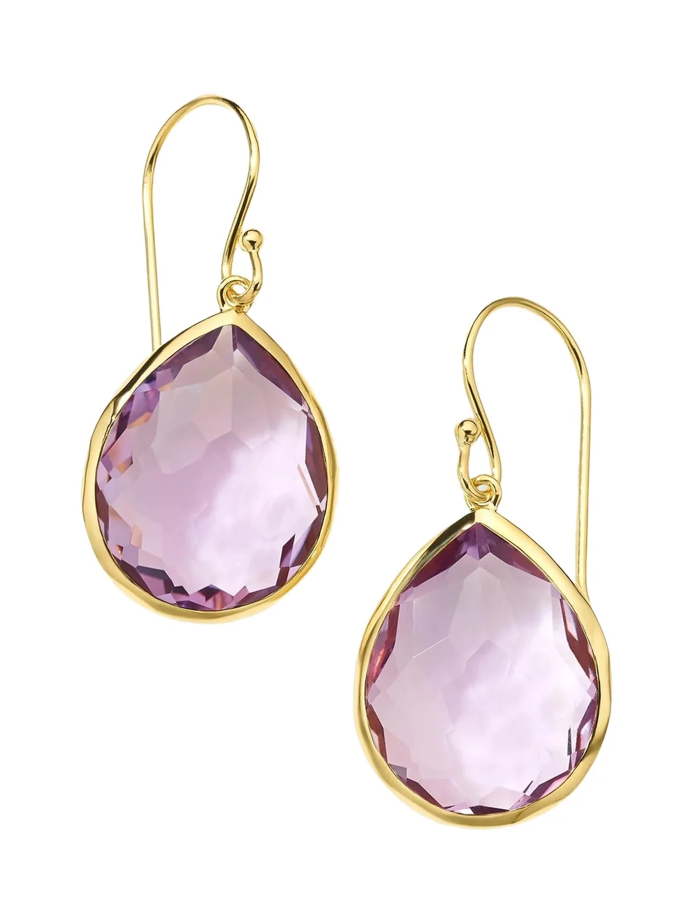 Women's Rock Candy 18K Green Gold & Amethyst Medium Teardrop Earrings Women's Rock Candy 18K Green Gold & Amethyst Medium Teardrop Earrings