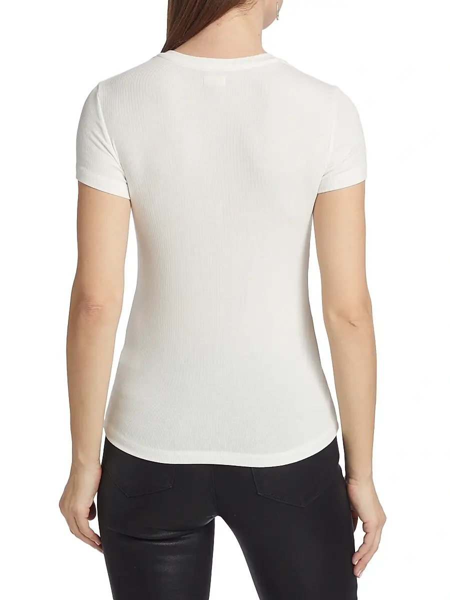L'Agence Women's Ressi Rib-Knit Crewneck Tee | Thumbnail 5 L'Agence Women's Ressi Rib-Knit Crewneck Tee | Thumbnail 5