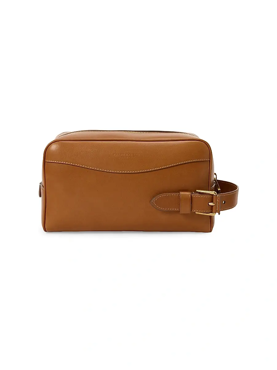 Ralph Lauren Purple Label Bedford Leather Toiletry Bag | Image 1 Ralph Lauren Purple Label Bedford Leather Toiletry Bag | Image 1